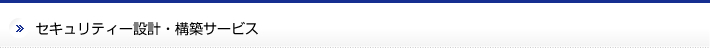 セキュリティー設計・構築サービス